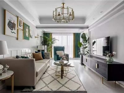 凯景广场-125㎡-美式风效果图