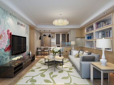 格林城-102㎡-现代风效果图