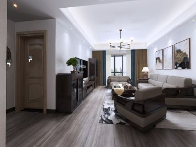 中梁国宾府-130㎡-现代风效果图