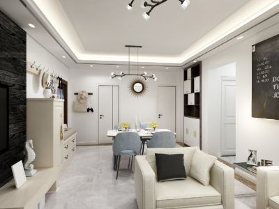 世园悦府-80㎡-现代风效果图