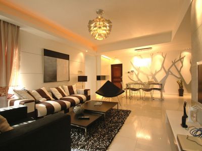 中铁瑞景汇中心住宅-78㎡-混搭风效果图