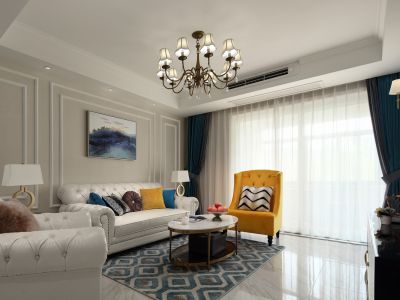 保利天汇-118㎡-美式风效果图