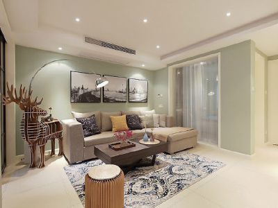 观唐-121㎡-北欧风效果图