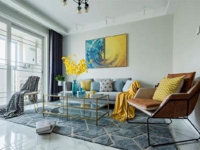 阳光上东-124㎡-混搭风效果图