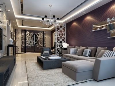 绿地玫瑰城-110㎡-现代风效果图