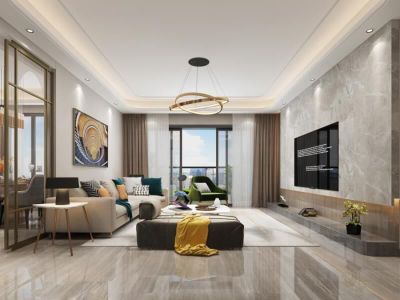 融泽府-136㎡-现代风效果图