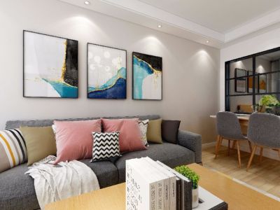 万科翡翠国际-75㎡-现代风效果图