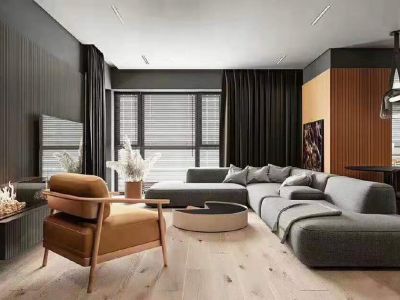 皇马国际现代风格150平米三居室装修案例