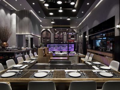 铁板烧-370㎡-温馨风效果图