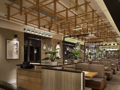 湘菜餐厅-300㎡-现代风效果图