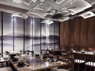 火锅店-645㎡-混搭风效果图