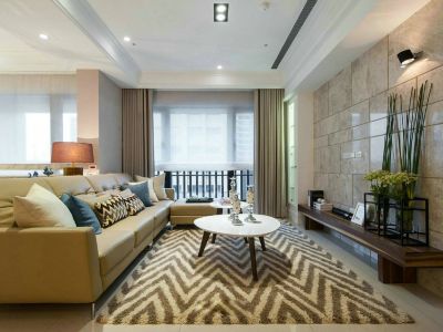 润扬双河鹭岛-116㎡-欧式风效果图