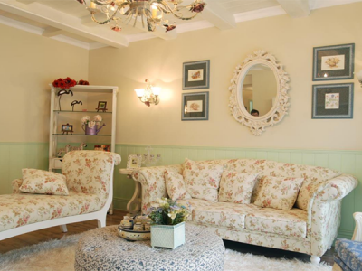 龙湖世纪-141㎡-田园风效果图