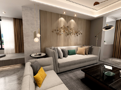 招商雍景湾-178㎡-现代风效果图