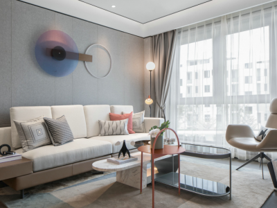 天承御龙居现代风格90平米二居室装修效果图案例