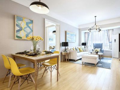 四海自由家-58㎡-简约风效果图