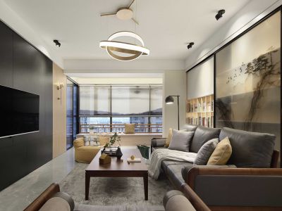 中粮花熙祥云-102㎡-新中式风效果图