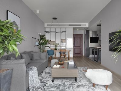 龙之梦畅园-98㎡-现代风效果图