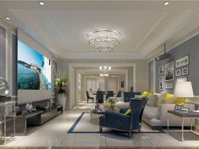 四道口-180㎡-简约风效果图