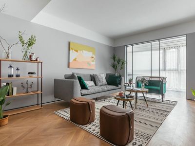 富兴经典-95㎡-现代风效果图