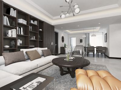 金泰新理城-108㎡-现代风效果图