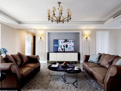 金众云山栖-117㎡-美式风效果图