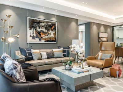 中海阅骊山-106㎡-现代风效果图