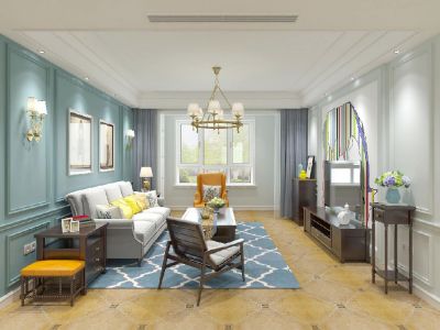 观园壹号-103㎡-现代风效果图