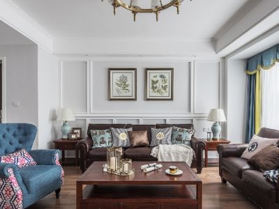 六合盛世-108㎡-美式风效果图