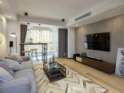 汇置尚郡-138㎡-简约风效果图