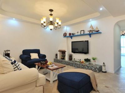 明发广场-88㎡-地中海风效果图