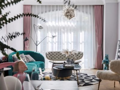 中央公园-127㎡-混搭风效果图