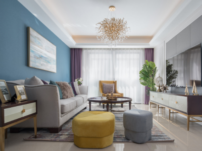 东方巴黎-119㎡-现代风效果图