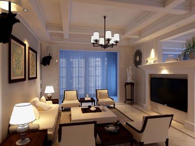 旭辉璟宸府-388㎡-美式风效果图