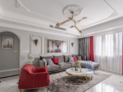 格林公馆-130㎡-欧式风效果图