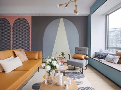 洺悦府-107㎡-美式风效果图