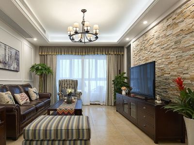 艺术城-135㎡-美式风效果图