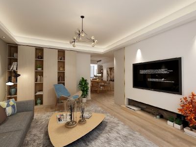 汇悦城-135㎡-北欧风效果图