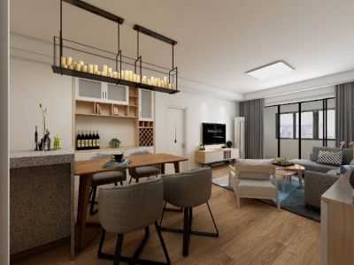 金科博翠天宸-99㎡-北欧风效果图