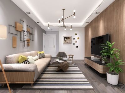 世园悦府-101㎡-现代风效果图