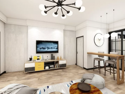 贰号大院-100㎡-北欧风效果图