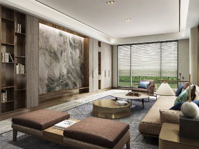 国金华府-230㎡-新中式风效果图