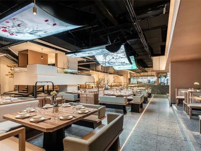 新陶然川菜餐厅-200㎡-现代风效果图