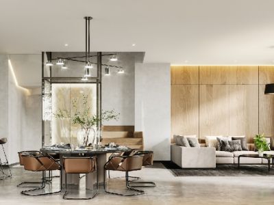 万科大家-412㎡-现代风效果图