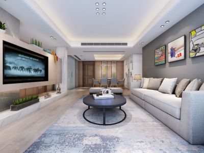 旭辉雍禾府-158㎡-现代风效果图