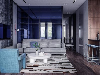 中南旭辉和樾-130㎡-现代风效果图