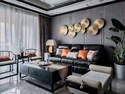 云峰丽景新中式风格128平米三居室装修设计案例