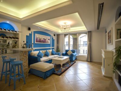 聚和广场-96㎡-地中海风效果图