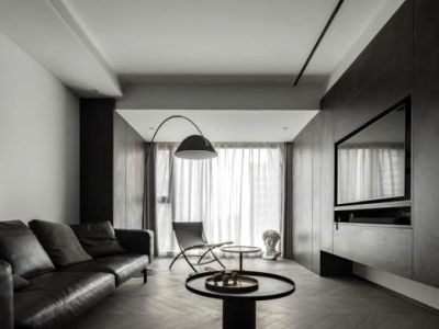 万科大都会-107㎡-现代风效果图