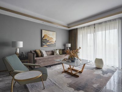 书香蔓城-136㎡-轻奢风效果图